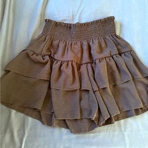 As seen on Tik Tok Tiered Ruffle Skort